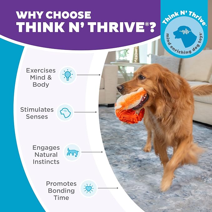 Outward Hound by Nina Ottosson Stuff N' Snuffle Plush Snuffle Ball Dog Puzzle, Lion, Multicolored - Image 6