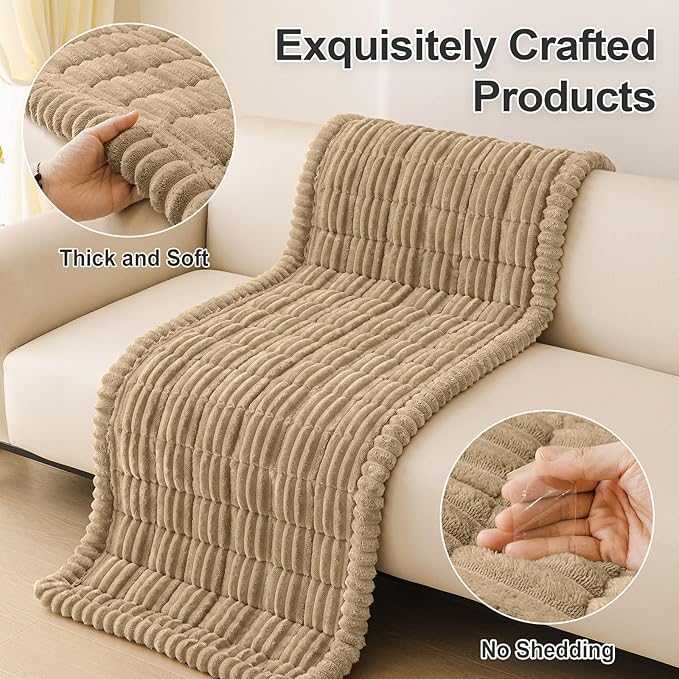 hyha Couch Cover for Dogs, Washable Non Slip Plush Flannel Sofa Protector | Thick Flannel, Anti-Slip Backing, Pet Hair & Scratch Protection, Fits Sofa & Loveseat (35.4" x 88") - Image 8