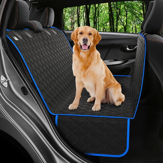 Petloox XL Dog Car Seat Cover for Back Seat, Waterproof Hammock for Car, SUV & Truck, Non-Slip Backseat Cover for Dogs, Heavy-Duty Dog Hammock Style Seat Protector Pets, Easy to Install & Clean by Petloox