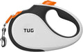 TUG XL Retractable Dog Leash, 26 ft (Extra Large, White/Orange) | 360° Tangle-Free Retraction, 26 ft Tape, Quick Thumb Lock, Anti-Slip Handle, For Dogs Under 110 lbs by TUG