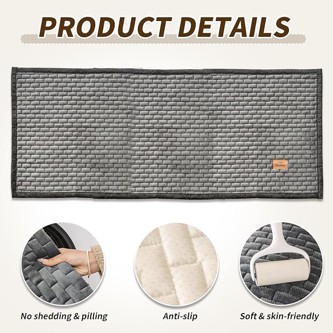 Couch Covers for Dogs Washable, Velvet Dog Couch Cover Protector, Fuzzy Plush Pet Sofa Cover for 2-3 Cushion Couch, Sofa Covers for Pets(1PC,Dark Grey,27.6"x70.9",2-3 Seater Sofa Pad Cover) - Image 3