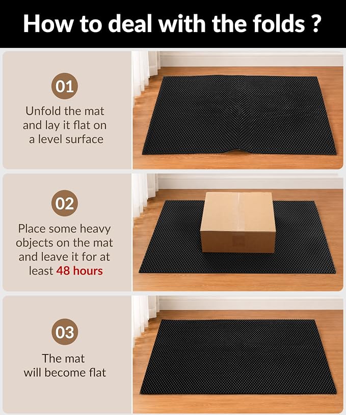 Cooyes Cat Litter Mat - Cut to Fit Any Place, 47"x35" Large Litter Trapping Mat for Litter Box, Easy to Clean, Waterproof & Non-Slip Kitty Pad, Scatter Control to Protect the Floor (Black) - Image 9