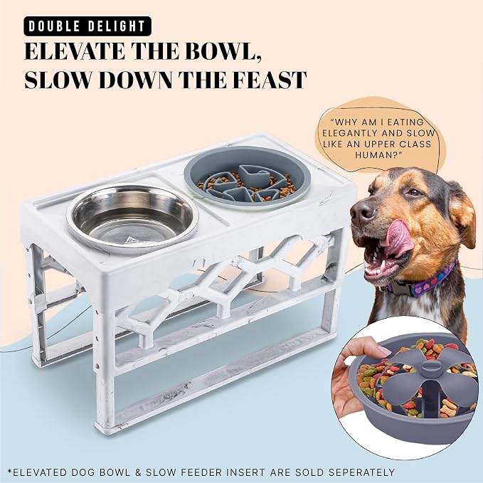 AVERYDAY Slow Feeder Dog Bowls for Large Breeds Fits Raised Feeding Station, Puzzle Dog Food Bowls to Slow Down Eating, Dogs Feeding Bowl with Non-Slip, Slows Feeder Pet Bowl for Wet and Dry Food - Image 7