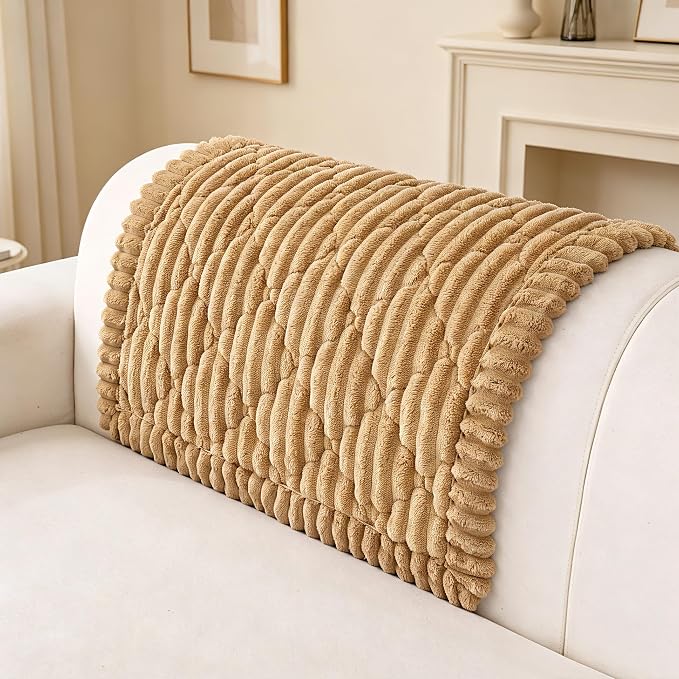 100% Waterproof Fuzzy Couch Cover for Dogs, Washable Non-Slip Pet Couch Covers for Sofa, Soft Thick Furniture Protector Sofa Slipcover Mat for Dogs (Brown, 27.5" x 59") - Image 9