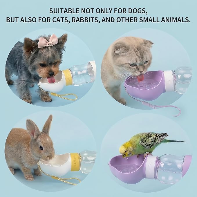 Portable Dog Water Bottle, Travel Bowls, Doggy Food Container | Puppy Drinking Bottle Dispenser | Small Dogs Needs | Gift for Dog Lover | Pet Travel Essentials Boy Dog Accessories - Image 6