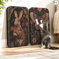 2 Pack Cat Wall Scratcher, Art Cat Scratching Board for Cats | Wall Mounted Cat Scratch Pad, Water-Based Ink, Hook&Loop Strips, Floor or Wall Use, 16.7x11x1 Inch, Butterfly & Rabbit by LESISSMER