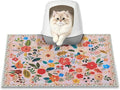 Cat Litter Mat, 24" x 16" Litter Box mat, Upgrade Non-Slip Kitty Litter mat, Traps 100% Litter, Soft on Kitty Paws, Easy Clean for Scatter Control, Bohe cat Food mat, Urine Waterproof by YOSEPATI