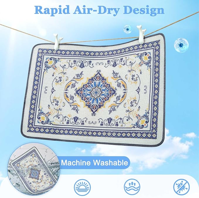 Unicorn Catcher 24"x15" Cat Litter Mat Machine Washable Litter Trapping Pad | Kitty Paw Friendly Padding With Breathable 3D Air Mesh Technology And A Non-Slip Base To Keep Home Floors Debris-Free - Image 3