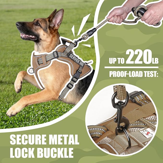 3-in-1 Dog Vest Harness Leash Set for Daily,Service,Training Animal X Large - Image 4
