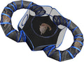 Outdoor Cat Enclosures Playground with 2 Circle Playpen Tunnels Catio, Outside House Include Portable Tent for Cats, Kitty and Small Animals - Indoor Outdoor Fence with Top Cover by BETYMAN