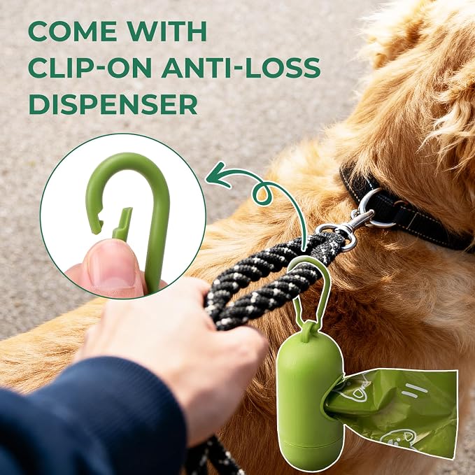Dyforce Dog Poop Bags Rolls with Dispenser 600 Count Value Pack | Extra Thick Strong Leak Proof Poop Bags for Dogs Doggy with Holder, Scented Pet Waste Cat Litter Bags 9x13" Bulk - Image 5