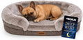 Miorun Fluffy Orthopedic Dog Beds Large Sized Dog, 36" Bolster Sofa Bed | Soft plush faux fur,lowered entry,washable cover,waterproof liner,claming dog couch for x-large dogs,supportive bolster by Miorun