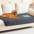Smiry Waterproof Reversible Pet Couch Covers for Dogs | Pet Friendly, Soft Fabric, Washable Sofa Furniture Protector for Dogs Cat Kids, Checkered (30"x70", Dark Grey/Dark Grey) by Smiry