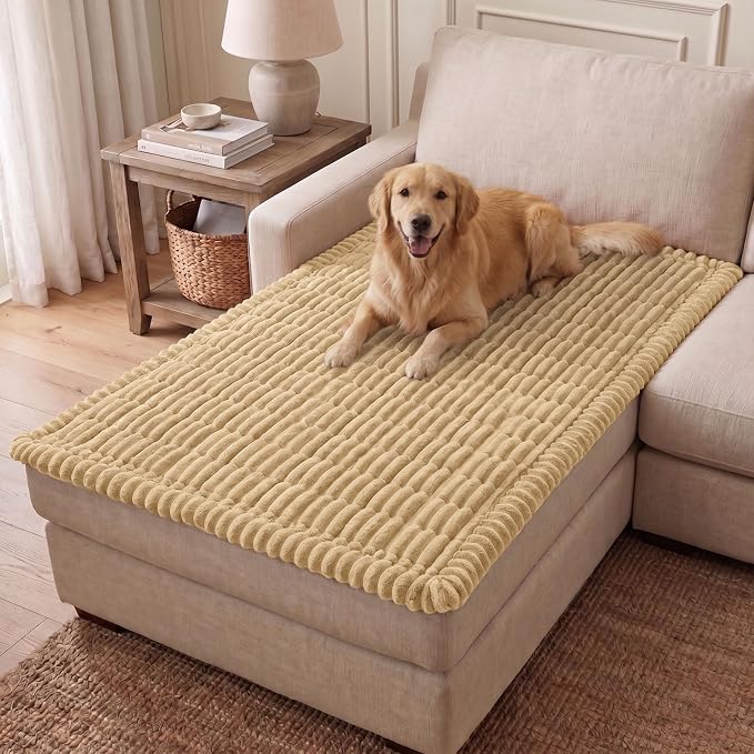 hyha Couch Cover for Dogs, Washable Non Slip Plush Flannel Sofa Protector | Thick Flannel, Anti-Slip Backing, Pet Hair & Scratch Protection, Fits Sofa & Loveseat (43" x 63") by hyha