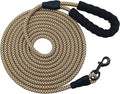 MayPaw 20ft Long Rope Dog Leash for Large Medium Dogs Soft Handle Dog Lead | 1/2-In Thick Lead, 3/6/8/10/15/20FT Soft Padded Handle Strong Nylon Pet Leash, 14+ Colors (1/2" * 20', brown) by MayPaw