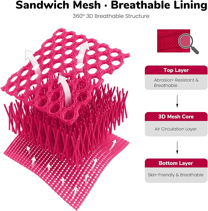 No Pull Dog Harness for Large Dogs, Breathable Mesh Padded,Hot Pink,L | Quick Fit, Easy On and Off, Lightweight, Reflective Vest Harness for Night Safty, Easy for Walking and Training, Chest 26-32" - Image 3