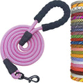 MayPaw 8ft Long Rope Dog Leash for Large Medium Dogs Soft Handle Dog Lead | 1/2-In Thick Lead, 3/6/8/10/12/15/20FT Soft Padded Handle Strong Nylon Pet Leash, 14+ Colors (1/2" * 8', Pink-Blue dot) by MayPaw