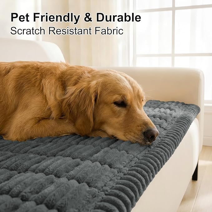 Smiry Couch Cover for Dogs, Non Slip Washable Sofa Protector for Pets | Soft Furniture Cover for Leather & Fabric Couches, Cozy Protect Against Fur, Dirt & Messes, Pet Friendly, 43"x63" - Image 3