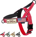 Annchwool No Pull Dog Harness with Soft Padded Handle,Reflective Strip Escape Proof and Quick Fit to Adjust Dog Harness,Easy for Training Walking for Small & Medium and Large Dogs(Red,S) by Annchwool