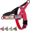 Annchwool No Pull Dog Harness with Soft Padded Handle,Reflective Strip Escape Proof and Quick Fit to Adjust Dog Harness,Easy for Training Walking for Small & Medium and Large Dogs(Red,M) by Annchwool