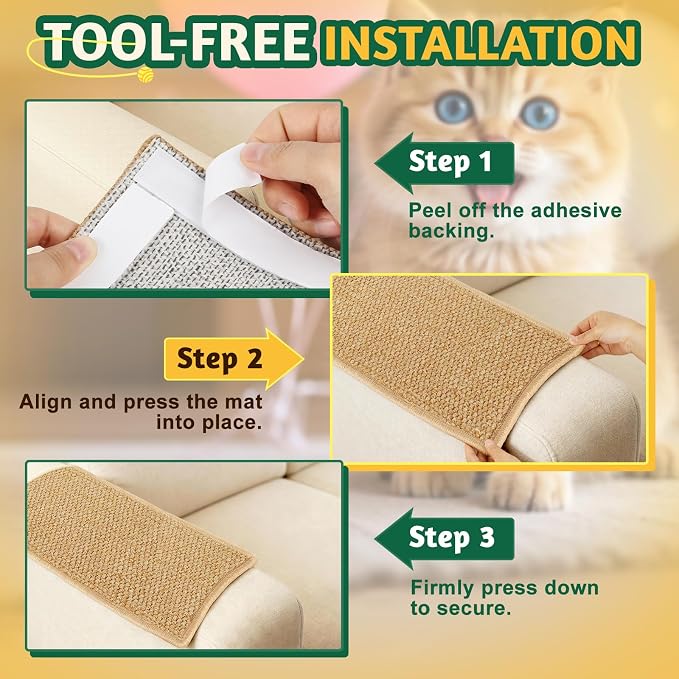 ENONCI Door Protector from Cat Scratching 19.6x7.8 Cat Wall Corner Scratcher - Image 6