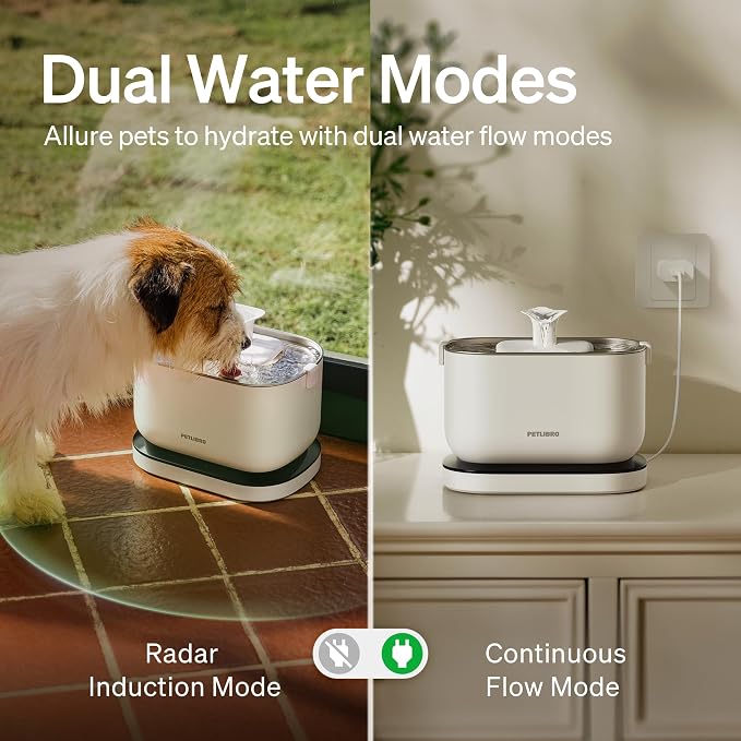 PETLIBRO Cat Water Fountain, Cordless Pet Water Fountain Battery Operated, 2.5L/84oz Dockstream Water Fountains for Cats Indoor, Cat Fountain with Stainless Steel Tray, Easy to Clean BPA-Free - Image 6