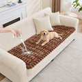 Waterproof Dog Couch Cover, Non Slip Pet Sofa Protector, Thick Fuzzy Couch Cover for Dogs, Machine Washable Furniture Protector, Scratch Resistant Pet Couch Mat(Light Coffee, 28" x 71"/70 x 180cm) by Taque