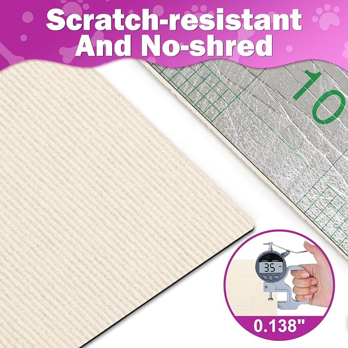ENONCI 23.6x15.8 Cat Scratcher Mat, Self-Adhesive Cat Scratch Furniture Protector - Image 6