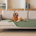 gogobunny 100% Double Sided Waterproof Dog Blanket Soft Pet Bed Cover Reversible Protect Furniture Couch Sofa Car for Puppy Cat Kids (Dark Green/Light Green, 30x80 Inch (Pack of 1)) by gogobunny