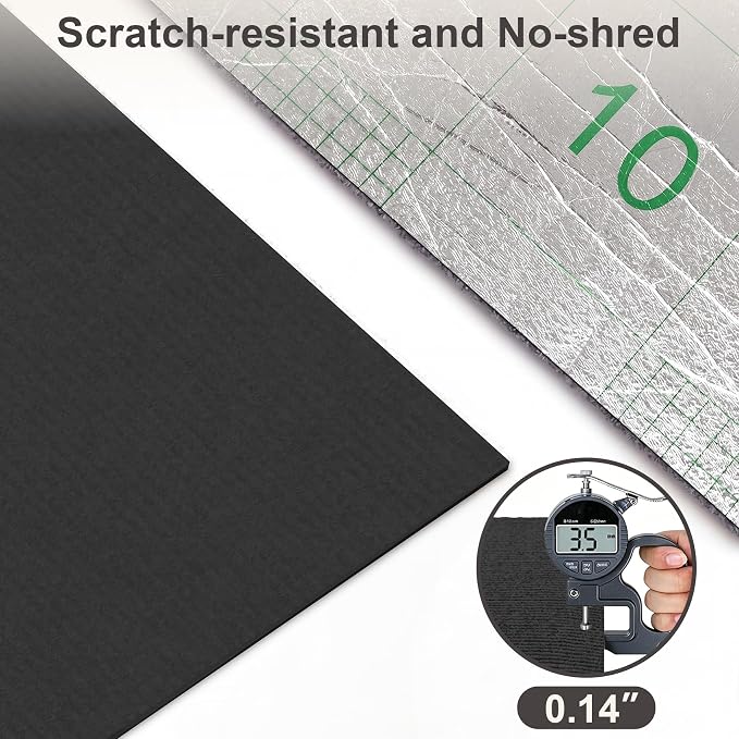 Large Cat Scratcher, 78.7x15.7 Cat Scratch Furniture Protector | Trimmable, No-Shedding Cat Scratch Pad with Self-Adhesive Backing for Climbing, Protects Walls and Couch, Black - Image 3