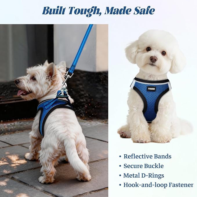 No Pull Dog Puppy Harness and Leash Set Reflective Mesh Vest Small - Image 5