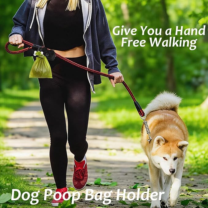 Dog Poop Bag Holder for Waste Bags Dispenser Leash Pet Waste Bag Carrier Hand Free Walking Holder,1PC White Holders - Image 4