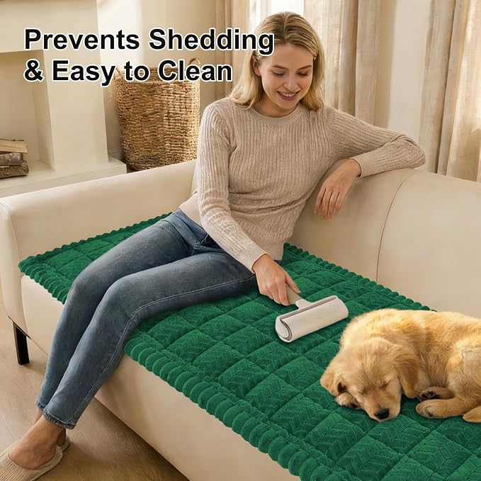 Smiry Couch Cover for Dogs, Non Slip Fuzzy Pet Sofa Covers Washable | Sofa Slipcovers for 3 Cushion Couch, Soft Thick Furniture Protector for Cats Dogs, Against Fur, Dirt, Scratch (27.6"x70.9") - Image 4
