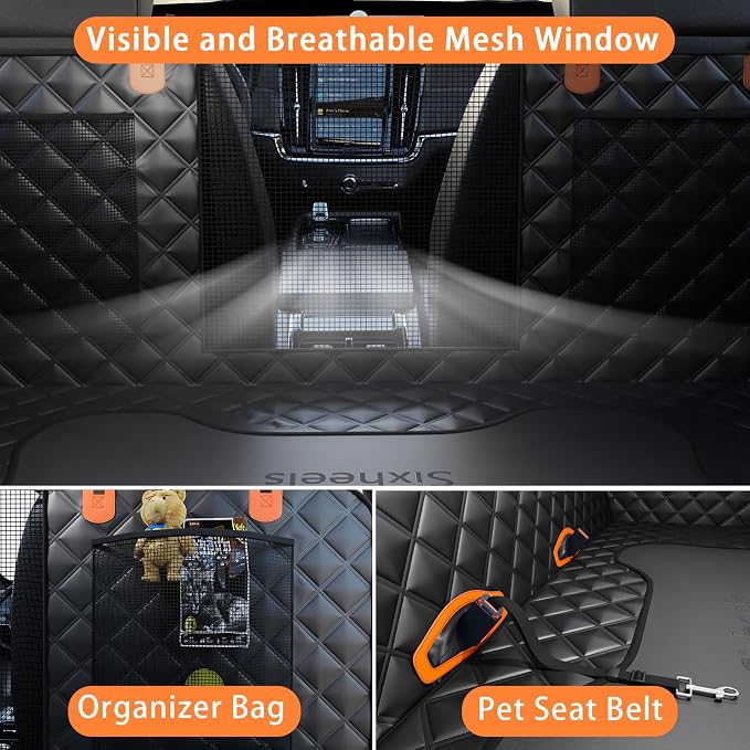 Car Back Seat Pet Cover for Dogs Back Seats Protector, Soft Inflatable Cushion Backseat Extender Comfortable Dog Hammock, Waterproof Dog Bed Rear Travel Accessories for Car,SUV,Truck - Image 7