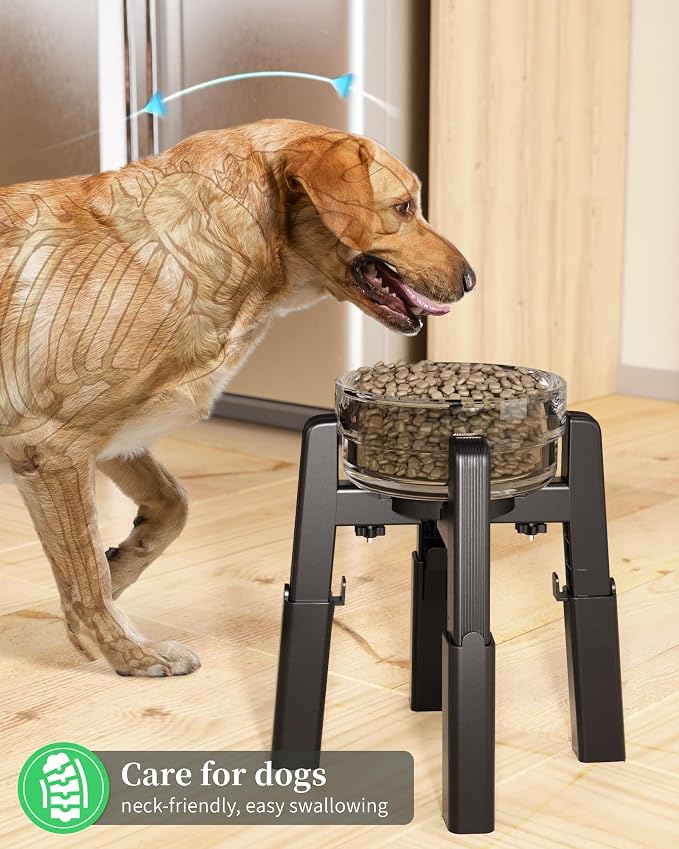 Dog Bowl Stand with Adjustable Height and Width [2 Pack, Stand Only] | Elevated Pet Water & Food Bowl for Medium Dogs, Stable and Anti-Slip Raised Bowl - Image 9