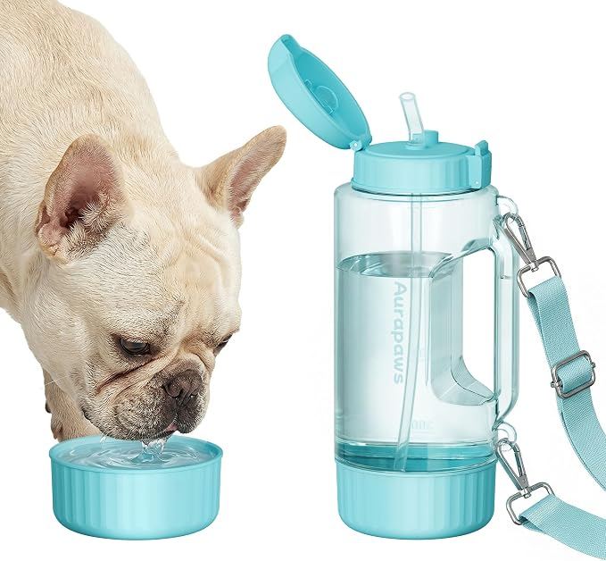 Dog & Mom Water Bottle 40.58oz with Detachable Bowl for Travel | 9.13oz Detachable Bowl, Travel Water Bowl, Leak Proof Pet Water Dispenser, BPA-Free, Hiking, Walking, Camping, Beach - Image 9