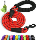 Taglory Rope Dog Leash for Small Medium Dogs, 5 FT Padded Handle, Red | Made of Climbing Rope, Reflective for Night Walks and Training, Comfortable Grip, Anti-tangle Swivel Clip, 3/8 inch by Taglory