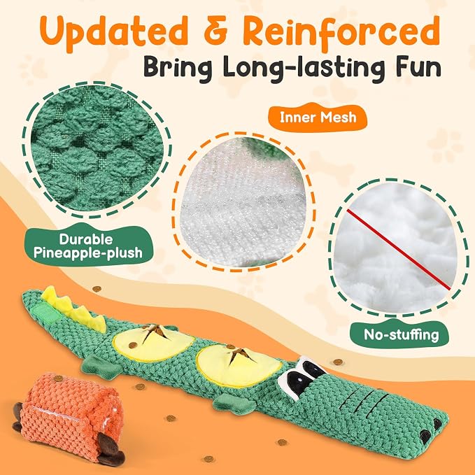 2-Pack Aggressive Chewer Toy, Squeaker & Puzzle, No Stuffing - Image 3