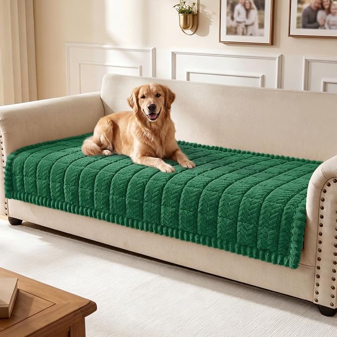 Smiry Couch Cover for Dogs, Non Slip Fuzzy Pet Sofa Covers Washable | Sofa Slipcovers for 2-3 Cushion Couch, Soft Thick Furniture Protector for Cats Dogs, Against Fur, Dirt, Scratch (35.4"x63") by Smiry