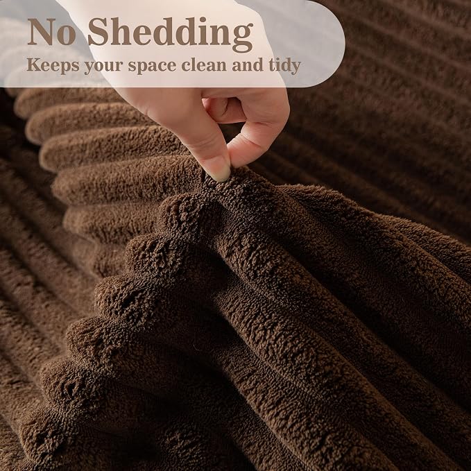 MYSKY HOME 100% Waterproof Couch Cover, Couch Covers for Dogs Washable, Non Slip Couch Covers for 3 Cushion Sofa Pet Friendly, Sofa Covers Furniture Protector, Dog Bed Cover, Chocolate, 35"x82.7" - Image 7