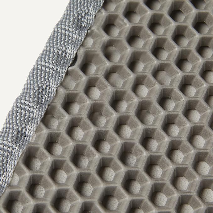Amazon Basics Double-Layer Cat Litter Mat, Honeycomb Design with Scatter Control, Waterproof & Urine-Proof, Non-Slip Trapper Mat, Soft on Paws, Grey, 30" x 24" - Image 3