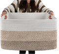 OIAHOMY Blanket Basket Laundry Basket Dog Toy Basket 75L Gradient Brown | Large Storage Basket,Baby Basket,Toy Storage,Woven Rope Basket for Blankets,Blanket Storage for Living Room by MasterofSpaceOptimization