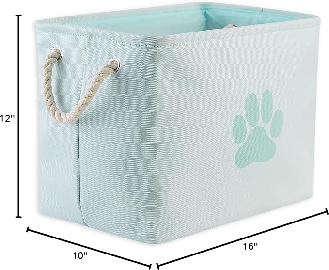 Bone Dry Pet Storage Collection Collapsible Bin, Medium Rectangle, Aqua - Image 7