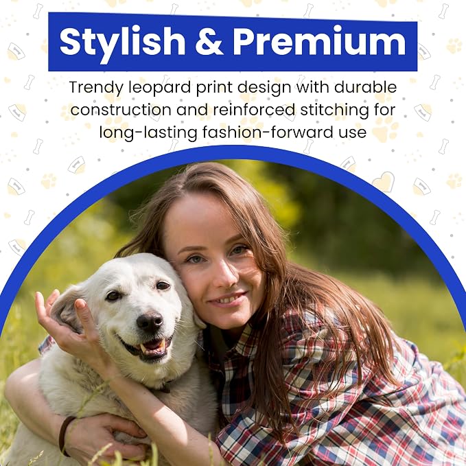 Leopard Dog Collar - Glow in the Dark USB Collar with Rechargeable Battery + Waterproof Design - Light Up Dog Collar - Blue (Medium Size) - Image 7
