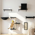 Aechonow Heavy Duty Cat Wall Shelves for Large Cats, 6-in-1 Cat Furniture | 17" × 11.9" Large Perch Bed and Hammock, Cat Climbing Wall Systems with Vertical Cat Scratcher by Aechonow