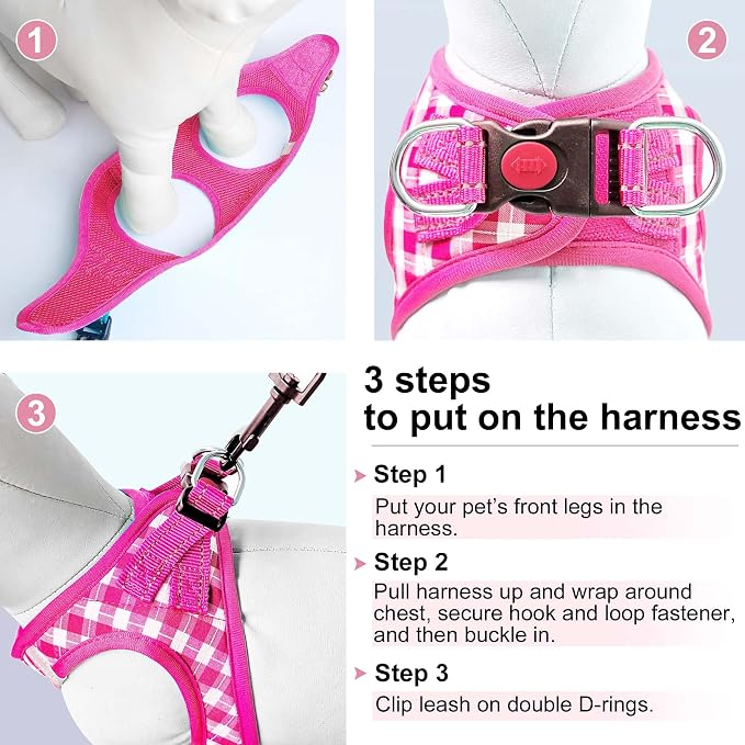Dog Harness Step-in Breathable Puppy Cat Dog Vest Harnesses for Small Medium Dogs - Image 6