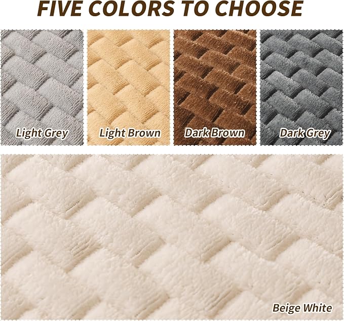 Couch Covers for Dogs Washable, Velvet Dog Couch Cover Protector, Fuzzy Plush Pet Sofa Cover for Loveseat, Sofa Covers for Pets(1,Beige White,27.6"x59.1", 2 Seater Sofa Pad Cover) - Image 4