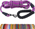 MayPaw 15ft Long Rope Dog Leash for Large Medium Dogs Soft Handle Dog Lead | 1/2-In Thick Lead, 6/8/10/15/20/30FT Training Leash, 15+ Colors (15ft * 1/2", purple) by MayPaw