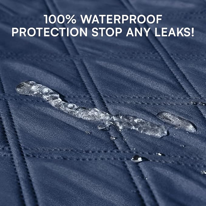 Luciphia Waterproof Couch Cover for Dogs, Non-Slip Pet Sofa Protector | Non-slip waterproof couch cover scratch-resistant machine washable protects sofa bed from spills fur, Navy Blue, 30" x 70" - Image 2