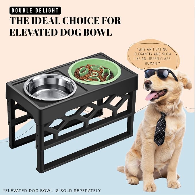 AVERYDAY Slow Feeder Dog Bowls for Medium Breeds Fits Raised Feeding Station, Puzzle Dog Food Bowls to Slow Down Eating, Dogs Feeding Bowl with Non-Slip, Slows Feeder Pet Bowl for Wet and Dry Food - Image 8